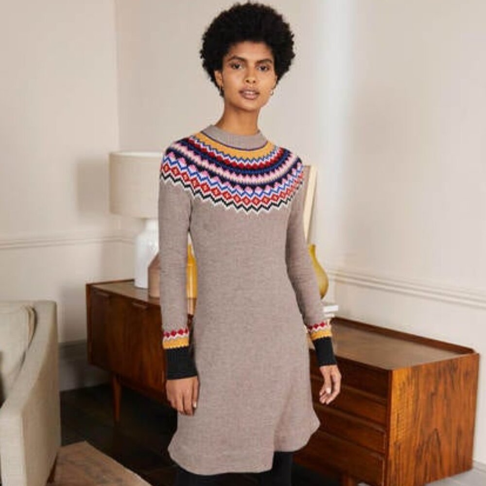 Millie Fair Isle Knitted Dress Sz 6